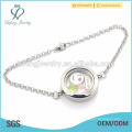 Fabrik Preis 316l Edelstahl Schmuck Perle Kette Glas Speicher Locket Armband, Armband für Glas